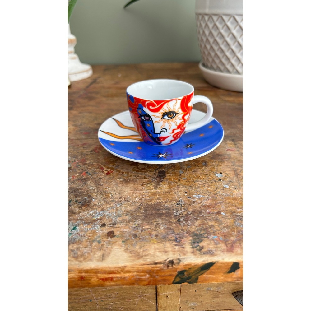 Vintage Ritzenhoff My Little Darling Espresso Cup Saucer Iris Kuhlmann 90s